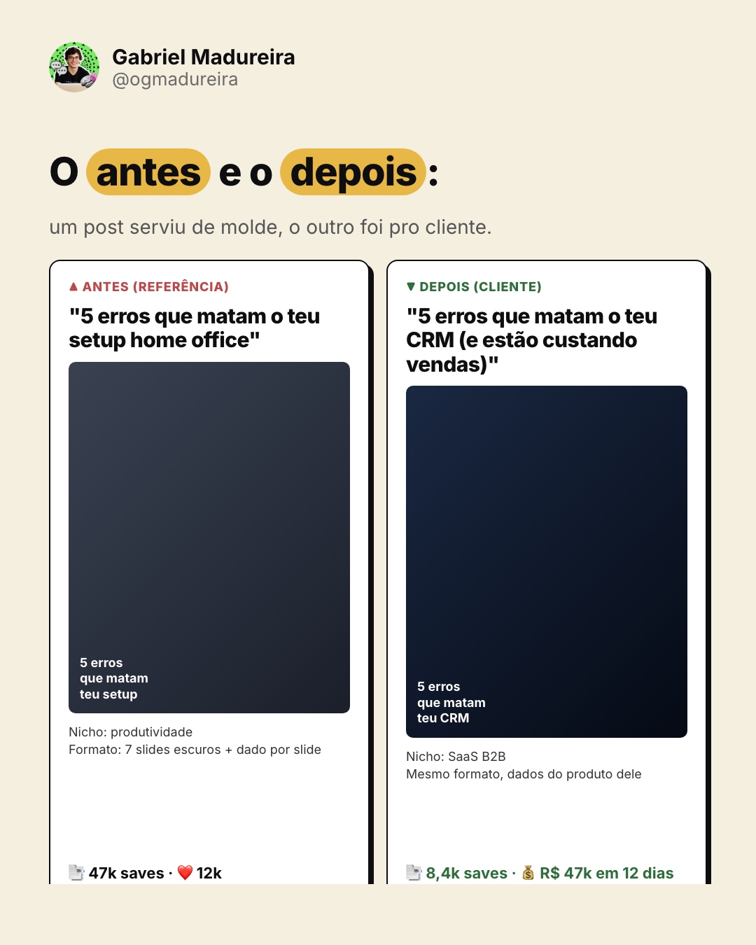 Antes / Depois